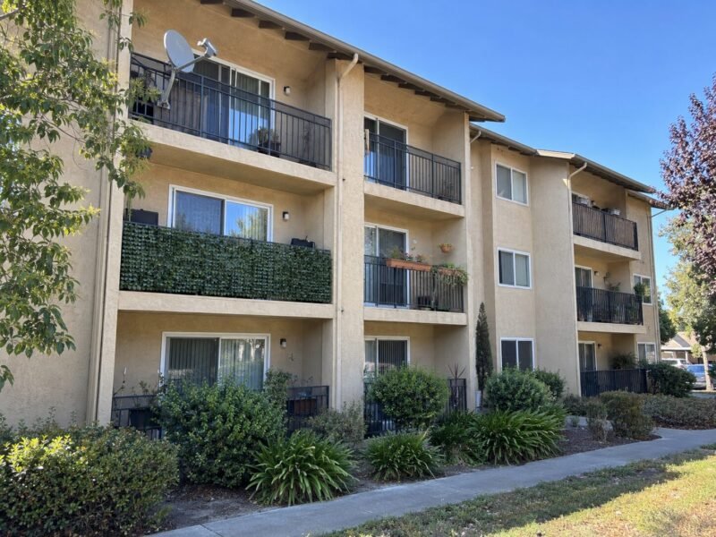 Apartment balconies in Berryessa, San Jose being assessed during a balcony inspection