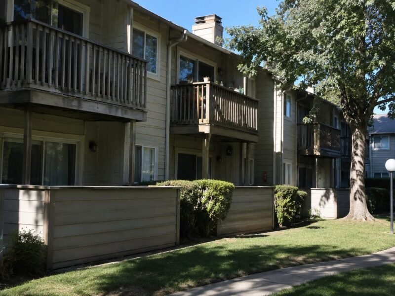 Townhome-style condominium balconies under SB 326 inspection in Woodland, CA