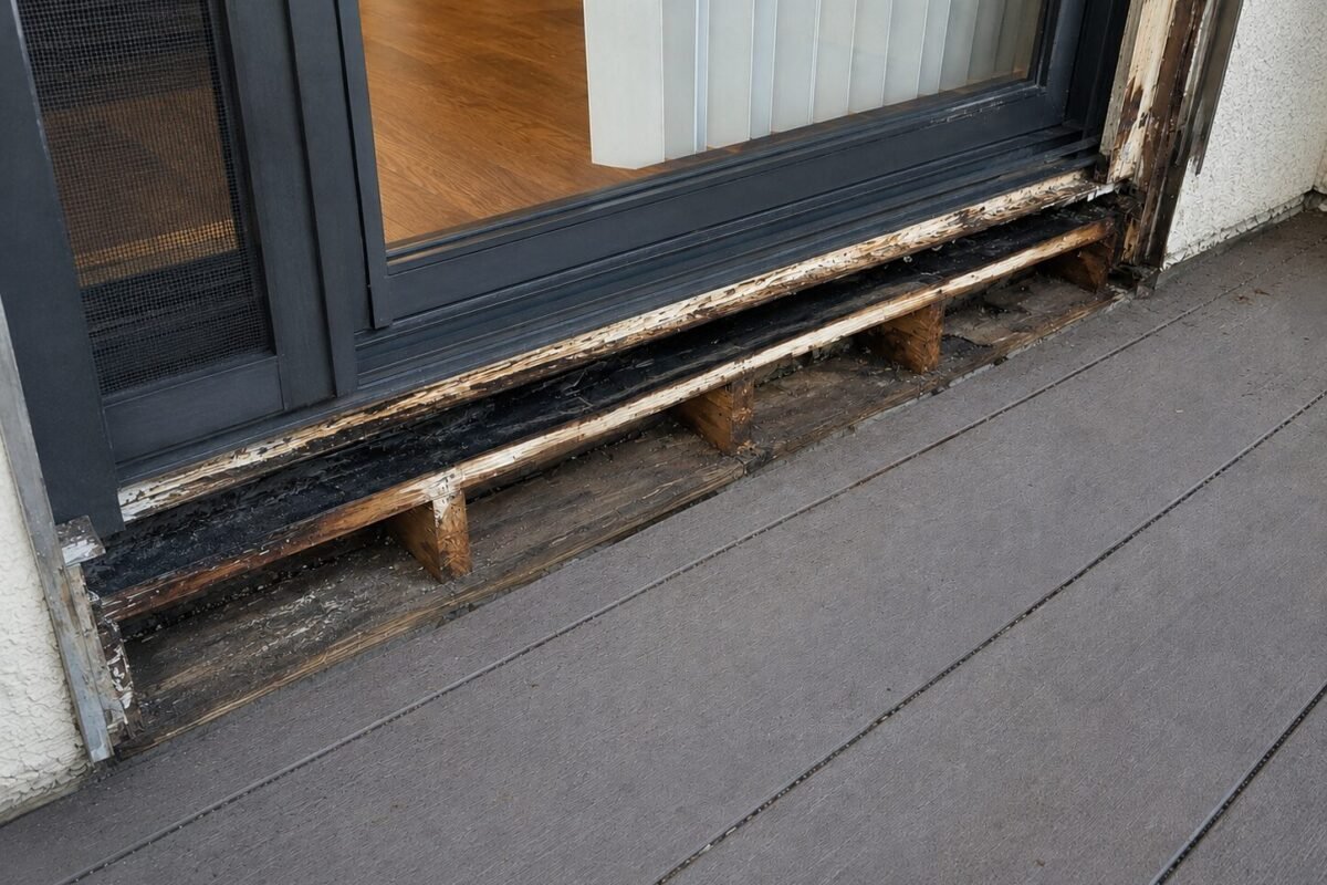 Tracing a Ceiling Leak to a Failed Balcony Threshold — SB 721 Repair in Tracy