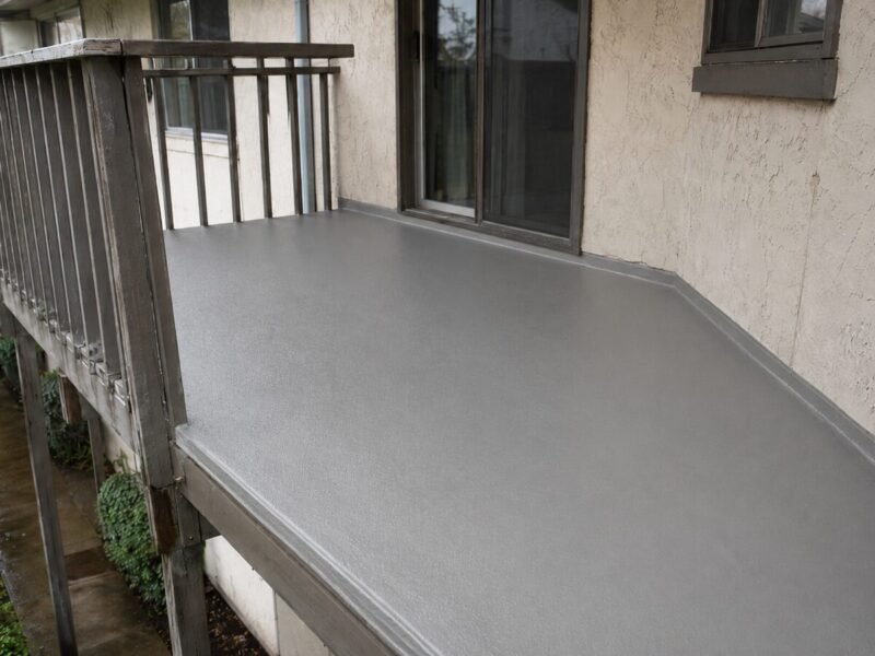 Rebuilt deck with new plywood substrate and Westcoat ALX coating in Carmichael